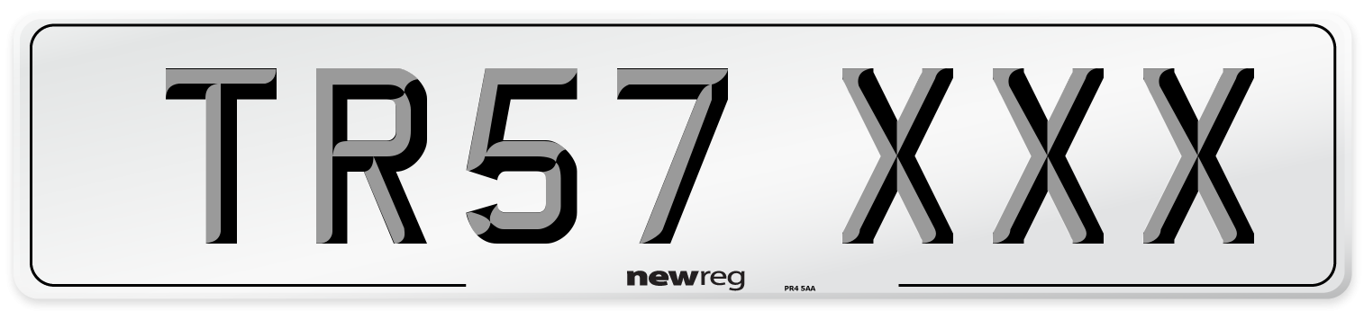 TR57 XXX Number Plate from New Reg